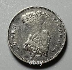 1868 China Hong Kong 10 Cents Silver Coin Double 8 On Obverse