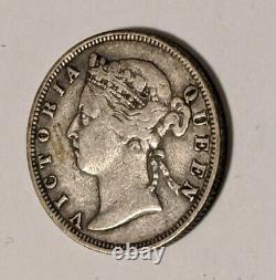 1887 Hong Kong 20 Cent Pc Silver Circulated
