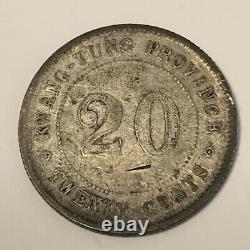 (1890-1908) 20 Cents China KWANGTUNG PROVINCE Silver 2 Coin Set