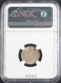 1890-1908, China, Kwangtung. Silver 10 Cents Coin. LM-136. Pop 51/20! NGC MS-64