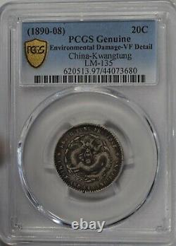 1890 China Kwangtung 20 Cent PCGS VF Y#201