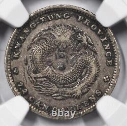 1890 China Kwangtung Silver 10 Cent Y-200 NGC XF40