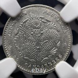 (1894) China Fukien 5 Cents NGC Cleaned-AU Details Lot#G5406 Silver! L&M-294