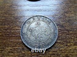 1896 China 20 Cent FUKIEN Silver Coin AU TOP