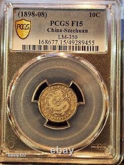 (1898-08) 10 Cents China-Szechuan Silver PCGS F15 LM-350