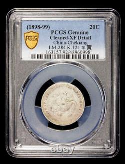 1898 CHINA CHEKIANG 20 Cent silver Coin PCGS XF