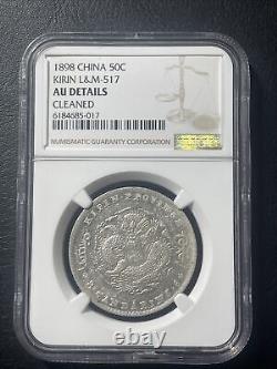 1898 China Kirin Silver 50 Cents Lm-517 Ngc Au