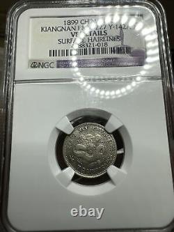 1899 China Kiangnan Silver 10 Cents Ngc Vf Details