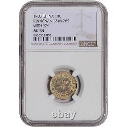 1905 China Kiangnan Silver Ten Cents 10C L&M 265 With SY NGC AU53
