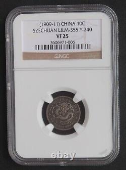 1909-11 China Szechuan Silver 10 cent NGC VF25