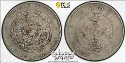 1909-11 China Yunnan 50 Cent Silver Coin 9 Flames Y-259.1 Lm-426 Pcgs Xf-40