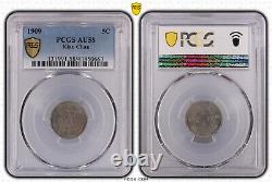 1909 China Kiau Chau. German 5 Cents PCGS AU 58 Coin Qing Dao