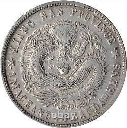 1911 China Kiang Nan Silver 20 Cent Dragon Coin L&m-267 Y-147 Pcgs Au Detail