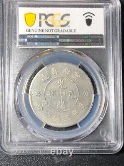 1911 China Yunnan 50 Cent Dragon Silver Coin Pcgs Xf D A102