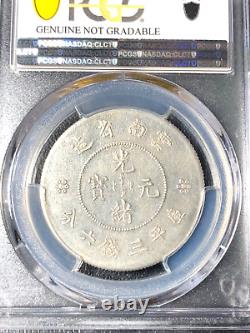 1911 China Yunnan 50 Cent Dragon Silver Coin Pcgs Xf D A102