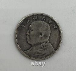 1914 China Silver 10 Cents Nice Circulated Condition