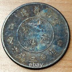 1920-31 China Yunnan 50 Cents Dragon Silver 4 Circles