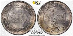 (1920) China Kwangtung 20 Cents PCGS MS64 Lot#G5151 Silver! Choice UNC! LM-150