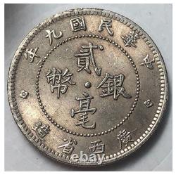 1923 China Fukien Silver Coin 20 Cent From Japan