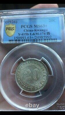 1926 China-Kwangsi 20 Cents PCGS MS 63+