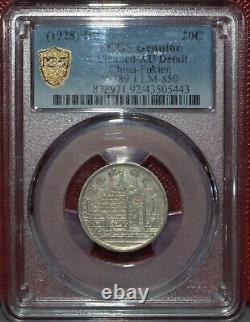 1928 China Silver Coin 20 Cents Fukien LM-850 PCGS AU Detail