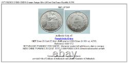 1937 FRENCH INDO-CHINA Genuine Antique Silver 20Cent Coin France Republic i81590