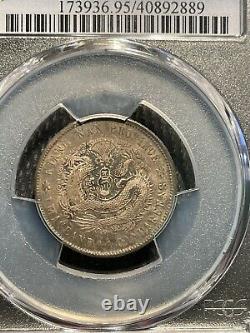 494 scarce China 1901 Kiangnan 20 Cents LM-245, Y-142a. 7 PCGS VF Details