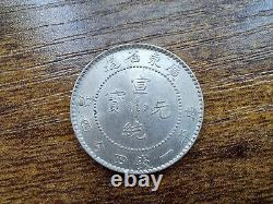 CHINA 1890 Silver 20 cent Coin Dragon Kwangtung