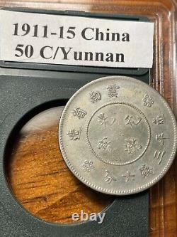 CHINA 1911-15 20 C Cent Yunnan Province Dragon Silver World Coin with Case