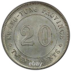 CHINA. Kwangtung 20 Cents Year 9 (1920) Kwangtung Mint PCGS MS65