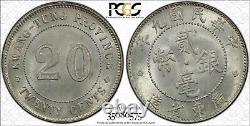 CHINA. Kwangtung 20 Cents Year 9 (1920) Kwangtung Mint PCGS MS65