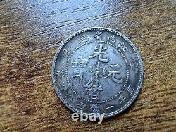 CHINA Silver Coin Kiangnan 1901 20 Cent Dragon AU