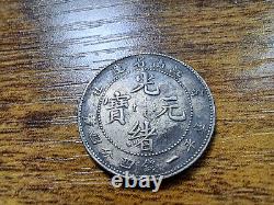 CHINA Silver Coin Kiangnan 1901 20 Cent Dragon AU