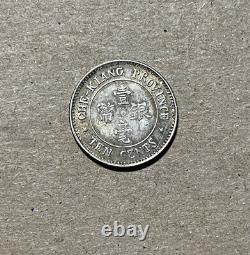 Chekiang (China) 1924 Silver 10 Cents Scarce