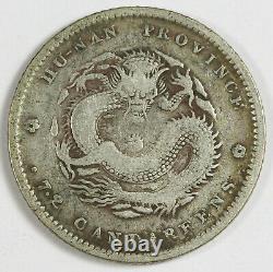 China (1898) Hunan Province 10 Cent Silver Dragon Coin VF L&M-381 Y#115