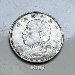 China 1914 1/2 Half Dollar Dolar 50 Cent Fat Man Silver