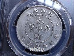 China 1/2 Dollar Szechuan 50 Cent Silver Dragon (1901-08) LM-347 PCGS XF Details