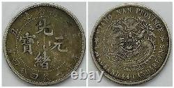 China Empire Kiangnan 1901 20C Cents Dragon Silver Coin Nice Toned Scarce
