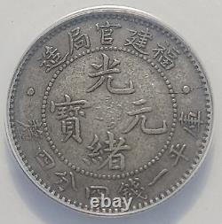 China FUKIEN (1896-03) 20 Cents LM-296 ANACS EF45 silver coin