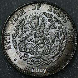 China Half Dollar 50 cents Hu Poo silver (3294)