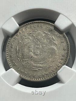 China Kwangtung Province 1890-1908 Silver 20 cents NGC certified AU 55