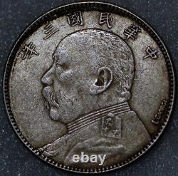 China Republic 50 cents Year 3 (1914) Yuan Shih Kai L. Giorgi silver Y-328 (4970)