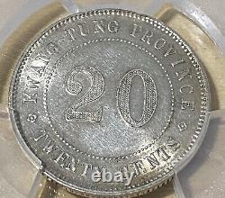 China, Republic. Kwangtung. 20 Cents 1912 (Jr 1) PCGS AU58