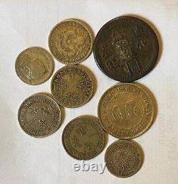 China Sinkiang Hong Kong Silver Coinage Lots(8)