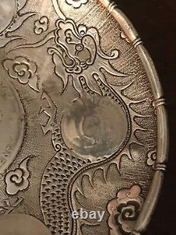 China Yunnan Province 50 Cents Silver World Coin Tray With China Dragon Coins