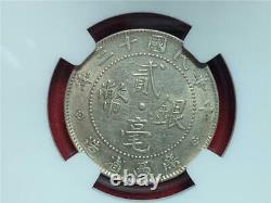 China/kwangsi Yr13(1924) 20 Cents L&m-169 Dot In Center Ngc Unc Details Cleaned