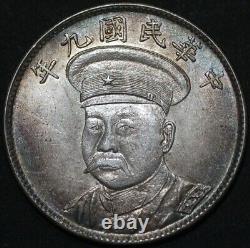 Chins Medal Fifty Cent Year 9 (1920) Nye Sze-Chung Silver KM X-995 (3303)