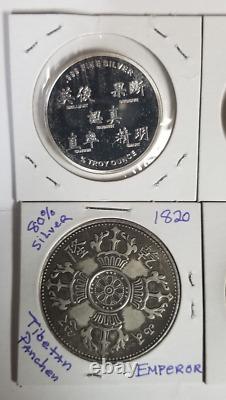 Estate Find Large Rare Chinese Antique Silver Coins Lot of 7