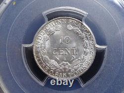 French Indo-China Silver 10 Cent 1911 PCGS MS66