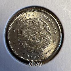 Hupeh Province 10 Cents 1895-07, China/chinese silver coin. UNC